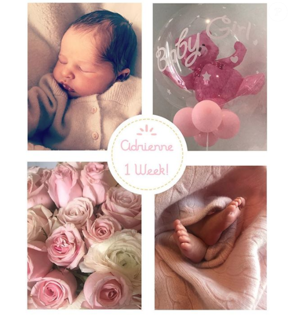 La princesse Madeleine de Suède a profité le 16 mars 2018 de la première semaine depuis la naissance de sa fille la princesse Adrienne pour partager de nouvelles images de bébé, sur son compte Instagram.