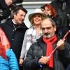 Christian Estrosi, le maire de Nice, et sa femme Laura Tenoudji assistent à la rencontre de football à Nice le 18 mars 2018, opposant l'OGC Nice au PSG. © Bruno Bebert/Bestimage