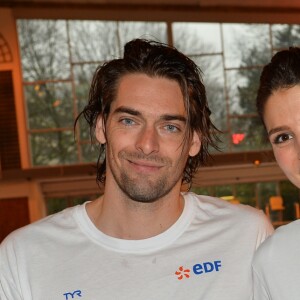 Camille Lacourt et Laury Thilleman - 11e édition de la Nuit de l'eau Unicef à Vanves, le 17 mars 2018. © Veeren/Bestimage