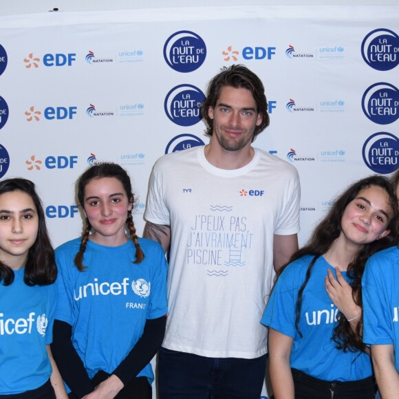 Camille Lacourt - 11e édition de la Nuit de l'eau Unicef à Vanves, le 17 mars 2018.