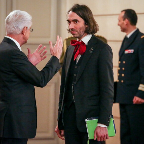 Le député LREM Cédric Villani - Le grand-duc et la grande-duchesse de Luxembourg assistent au dîner d'Etat organisé au Palais de l'Elysée par le président de la République et la première dame à l'occasion d'une visite d'Etat en France à Paris, le 19 mars 2018. © Hamilton/Pool/Bestimage