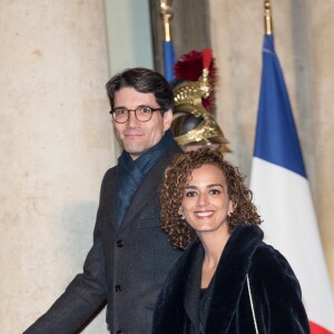 La romancière franco-marocaine Leïla Slimani et son mari Antoine - Le grand-duc et la grande-duchesse de Luxembourg assistent au dîner d'Etat organisé au Palais de l'Elysée par le président de la République et la première dame à l'occasion d'une visite d'Etat en France à Paris, le 19 mars 2018. © Jacovides-Moreau/Bestimage