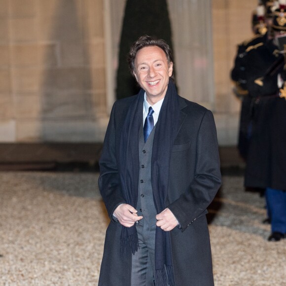 Stéphane Bern - Le grand-duc et la grande-duchesse de Luxembourg assistent au dîner d'Etat organisé au Palais de l'Elysée par le président de la République et la première dame à l'occasion d'une visite d'Etat en France à Paris, le 19 mars 2018. © Jacovides-Moreau/Bestimage