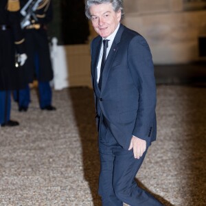 Le président-directeur général de la société européenne de services informatiques Atos Group Thierry Breton - Le grand-duc et la grande-duchesse de Luxembourg assistent au dîner d'Etat organisé au Palais de l'Elysée par le président de la République et la première dame à l'occasion d'une visite d'Etat en France à Paris, le 19 mars 2018. © Jacovides-Moreau/Bestimage