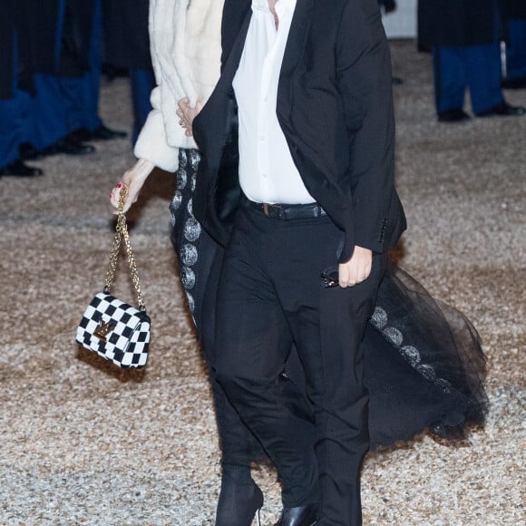 Delphine Arnault et son compagnon Xavier Niel - Le grand-duc et la grande-duchesse de Luxembourg assistent au dîner d'Etat organisé au Palais de l'Elysée par le président de la République et la première dame à l'occasion d'une visite d'Etat en France à Paris, le 19 mars 2018. © Jacovides-Moreau/Bestimage