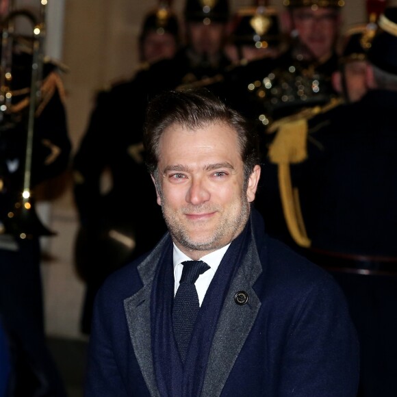 Le violoniste Renaud Capuçon - Le grand-duc et la grande-duchesse de Luxembourg assistent au Dîner d'Etat, au Palais présidentiel de l'Elysée, offert par le président de la République française et sa femme la Première Dame à l'occasion d'une Visite d'Etat en France à Paris, France, le 19 mars 2018. © Jacovides-Moreau/Bestimage