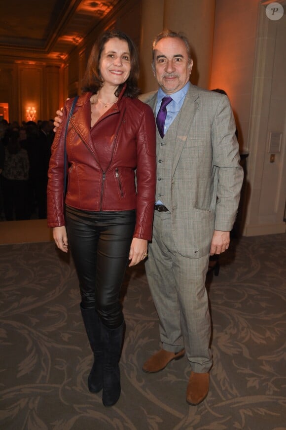 Pascale Pouzadoux et son mari Antoine Duléry - Soirée de Gala de bienfaisance de La Fondation pour la Recherche en Physiologie à l'hôtel George V à Paris le 19 mars 2018. © Coadic Guirec/Bestimage