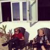 Elyette Boudou, alias Mamie Rock, avec Johnny Hallyday sur Instagram, le 10 novembre 2013.