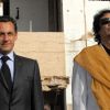 Nicolas Sarkozy reçu par le colonel Kadhafi à Tripoli, Libye le 25 juillet 2007. 