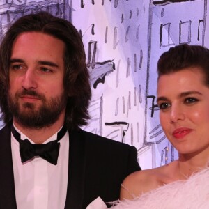 Charlotte Casiraghi et son compagnon Dimitri Rassam à leur arrivée au Bal de la Rose le 24 mars 2018 au Sporting de Monte-Carlo à Monaco. © Cyril Dodergny / Nice Matin / Bestimage