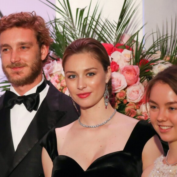 Charlotte Casiraghi, Pierre Casiraghi, Beatrice Borromeo et la princesse Alexandra de Hanovre au 64e Bal de la Rose sur le thème de Manhattan dans la Salle des Etoiles au Sporting Monte-Carlo à Monaco le 24 mars 2018. © Olivier Huitel / Pool Restreint Monaco / Bestimage