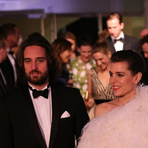 Charlotte Casiraghi et son compagnon Dimitri Rassam au Bal de la Rose le 24 mars 2018 au Sporting de Monte-Carlo à Monaco. © Cyril Dodergny / Nice Matin / Bestimage