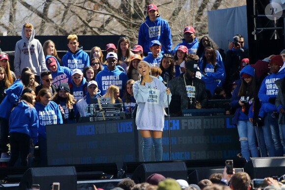 Ariana Grande - Les célébrités prennent la parole et protestent contre les armes à feu (March For Our Lives) à New York, le 24 mars 2018