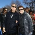 Paul McCartney et Billie Jean King - Les célébrités et des centaines de milliers de manifestants protestent contre les armes à feu (March For Our Lives) à New York, le 24 mars 2018