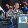Emma Gonzalez - Les célébrités prennent la parole et protestent contre les armes à feu (March For Our Lives) à New York, le 24 mars 2018