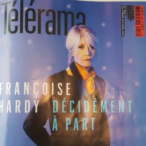 Françoise Hardy en couverture de "Télérama", numéro 3559, du 31 mars au 6 avril 2018.