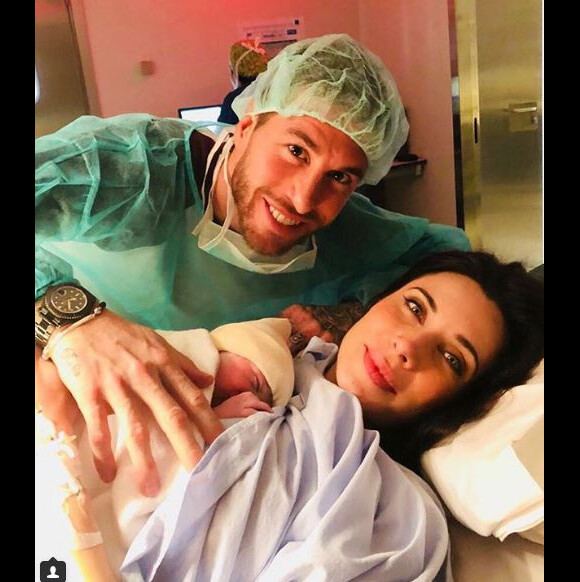 Sergio Ramos annonce la naissance de son naissance de son troisième enfant sur Instagram le 25 mars 2018.