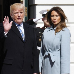 Melania Trump et Sara Netanyahou - Le président Donald Trump reçoit le prermier ministre Benjamin Netanyahu à la Maison Blanche à Washington le 5 mars 2018.