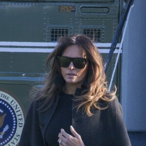 Donald J. Trump, sa femme Melania et la mère de Melania, Amalija Knavs, arrivent à la Maison Blanche à Washington DC, le 3 Mars 2018.