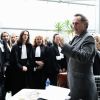 Pierre-Olivier Sur, un des avocats de Laura Smet, lors de l'audience du procès de l'héritage de Johnny Hallyday au tribunal de Nanterre le 30 mars 2018. © Stéphane Lemouton / Bestimage