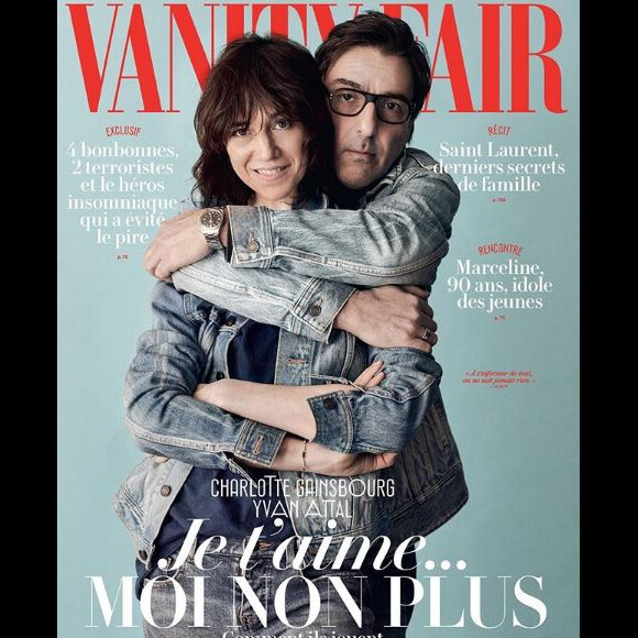 Charlotte Gainsbourg et Yvan Attal en couverture du magazine "Vanity Fair", numéro d'avril 2018.