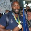 Teddy Riner - Arrivées des athlètes des jeux olympiques de Rio 2016 à l'aéroport de Roissy le 23 août 2016.