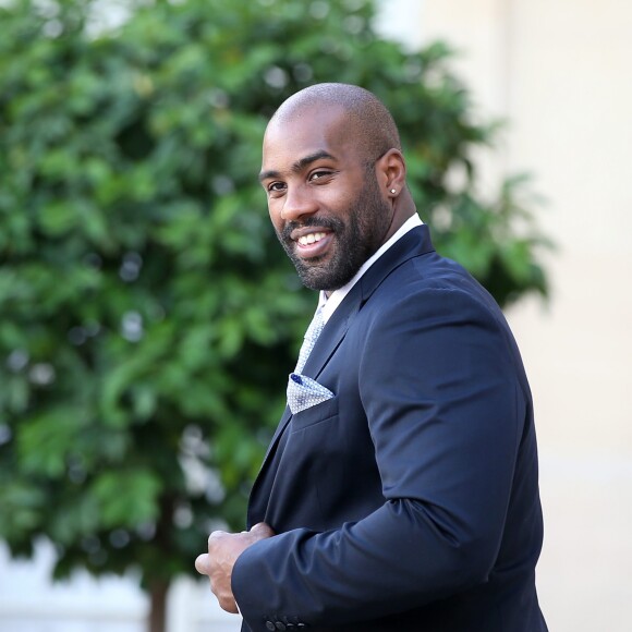 Teddy Riner - Le président de la République française a reçu les membres de la délégation française de Paris2024 ainsi que ses deux prédécesseurs au palais de l'Elysée à Paris, France, le 16 septembre 2017. © Dominique Jacovides/Bestimage