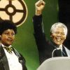 Nelson Mandela et sa femme Winnie en 1989.