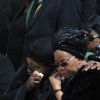 Winnie Mandela, ex-épouse de l'ancien président sud-africain Nelson Mandela, et Graca Macel, veuve de Mandela - Funérailles nationales de Nelson Mandela à Qunu en Afrique du Sud le 15 decembre 2013.