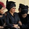 Graca Machel, veuve de l'ancien president sud-africain Nelson Mandela, et Winnie Mandela l'ex-épouse de Mandela - Funérailles nationales de Nelson Mandela à Qunu en Afrique du Sud le 15 decembre 2013.