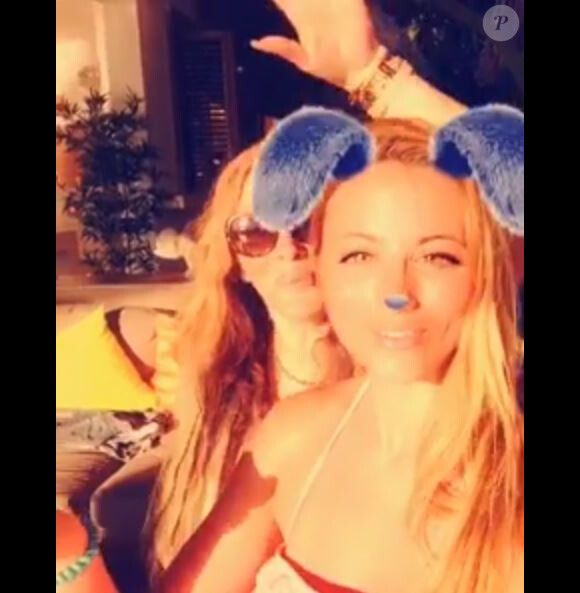 Loana sur le tournage de "La villa des coeurs brisés 4", mars 2018