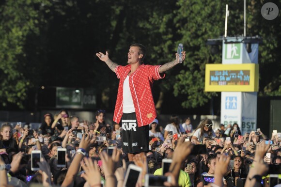 Justin Bieber en concert au British Summer Time à Hyde Park à Londres, le 2 juillet 2017.