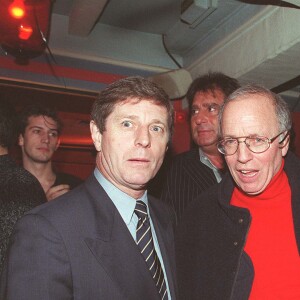 Jean-Michel Larqué et Thierry Roland, 2e anniversaire de la villa Barclay, le 11 décembre 1998.