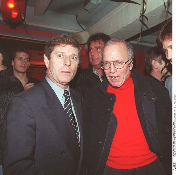 Jean-Michel Larqué et Thierry Roland, 2e anniversaire de la villa Barclay, le 11 décembre 1998.