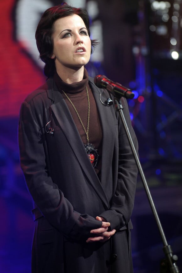 O'Riordan Dolores - The Cranberries sur un plateau de télévision à Milan le 21 février 2012.
