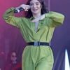 Lorde en concert à Vancouver le 3 septembre 2017.  Singer Lorde glows in green while peroforming live at the iHeartRadio Beach Ball Summer Concert event at the PNE in Vancouver, Canada on september 3, 2017.03/09/2017 - Vancouver