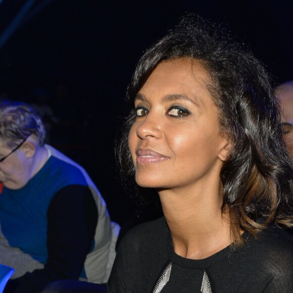 Karine Le Marchand au match de boxe "La Conquête" Acte 4 Tony Yoka contre Cyril Léonet au Palais des sports de Paris le 7 avril 2018 (Victoire de Yoka par KO au 5e round) © Pierre Perusseau / Bestimage