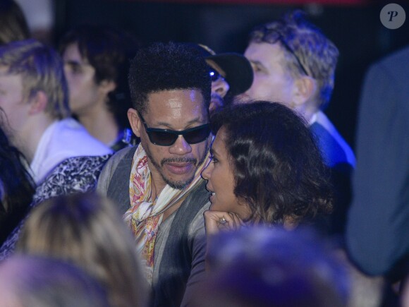 JoeyStarr et Karine Le Marchand au match de boxe "La Conquête" Acte 4 Tony Yoka contre Cyril Léonet au Palais des sports de Paris le 7 avril 2018 (Victoire de Yoka par KO au 5e round) © Pierre Perusseau / Bestimage