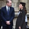 La duchesse Catherine de Cambridge, enceinte, avec le prince William à la messe du dimanche de Pâques à Windsor le 31 mars 2018