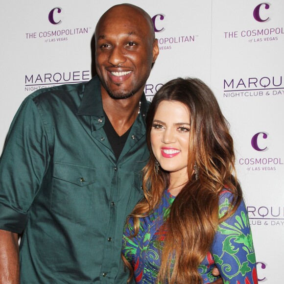 Lamar Odom et Khloé Kardashian lors d'une fête à Las Vegas en octobre 2010.