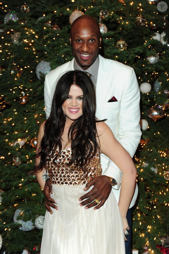 Khloe et Lamar lors du Noël 2010 des Kardashian