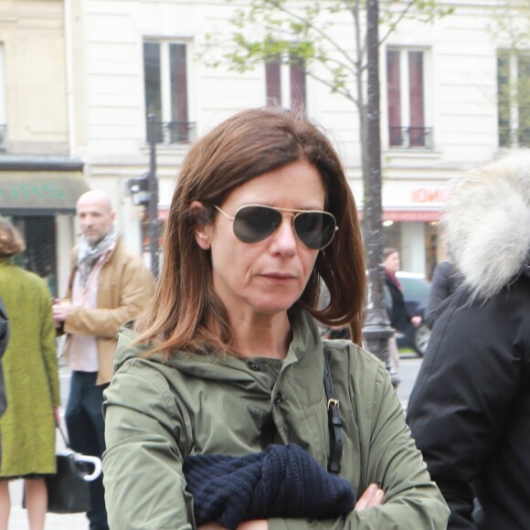 Marina Foïs - Les personnalités rendent hommage à Jacques Higelin au Cirque d'Hiver à Paris le 12 avril 2018.