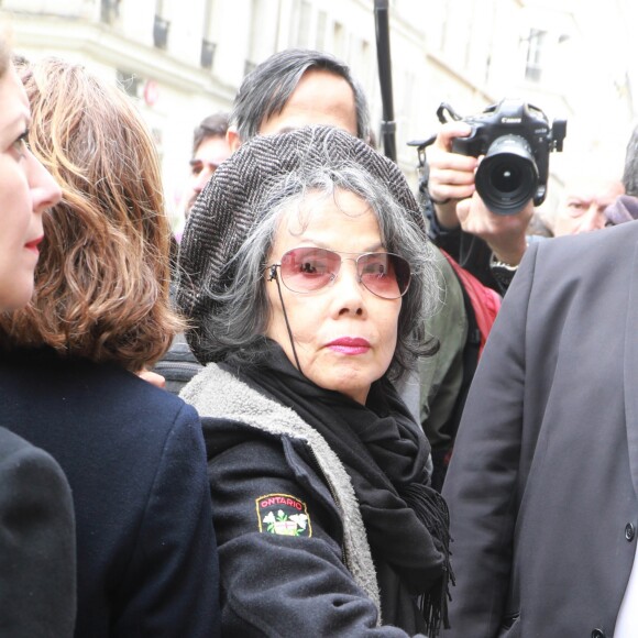 Kuelan Nguyen, la mère de Kên Higelin - Les personnalités rendent hommage à Jacques Higelin au Cirque d'Hiver à Paris le 12 avril 2018.