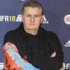 Pierre Ménès - Lancement du jeu vidéo de football FIFA 18 (FIFA 2018) à l'établissement public de coopération culturelle parisien "CentQuatre" à Paris, le 25 septembre 2017. © Pierre Perusseau/Bestimage