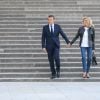 Le président de la République Emmanuel Macron et sa femme la première dame Brigitte Macron arrivent au palais de Chaillot, à Paris, France, le 15 avril 2018. Le président de la République est l'invité de BFMTV, RMC et Mediapart pour une grande interview en direct par les journalistes Jean-Jacques Bourdin, pour BFMTV et RMC, et Edwy Plenel, directeur de Mediapart. © Dominique Jacovides/Bestimage