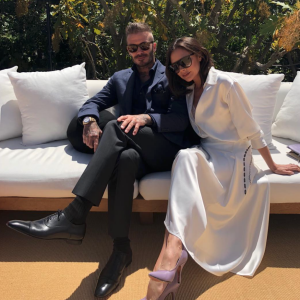 David et Victoria Beckham. Avril 2017.