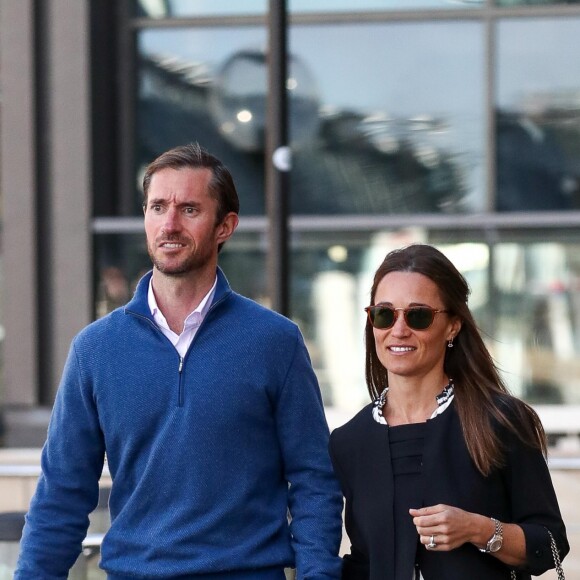 Exclusif - Pippa Middleton et son mari James Matthews prennent un bateau taxi pour se rendre à l'emblématique opéra de Sydney, Australie, le 31 mai 2017.
