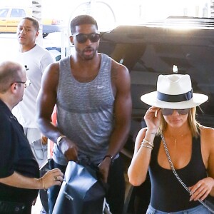 Khloe Kardashian et Tristan Thompson à Bal Harbour, Floride. Le 18 septembre 2016.