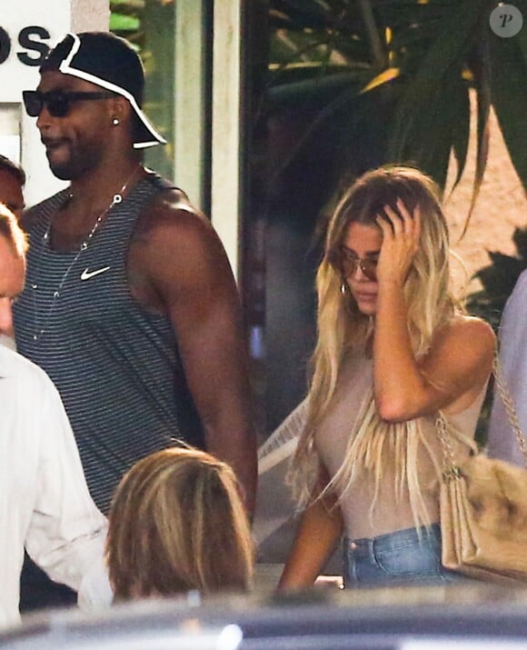 Khloe Kardashian et Tristan Thompson arrivent à leur hôtel à Miami, le 17 septembre 2016.