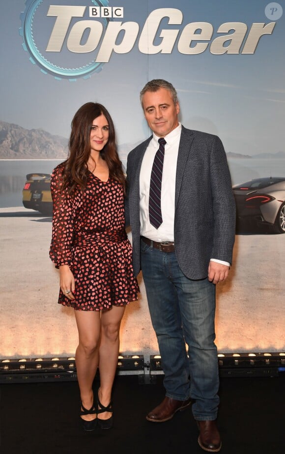 Matt LeBlanc et Aurora Mulligan au photocall de la nouvelle saison de l'émission "Top Gear" à l'hôtel May Fair à Londres, le 19 février 2018.